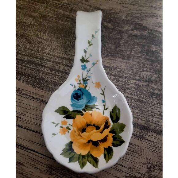 Pioneer Woman Rose Shadow Spoon Rest NWOT - Picture 2 of 5